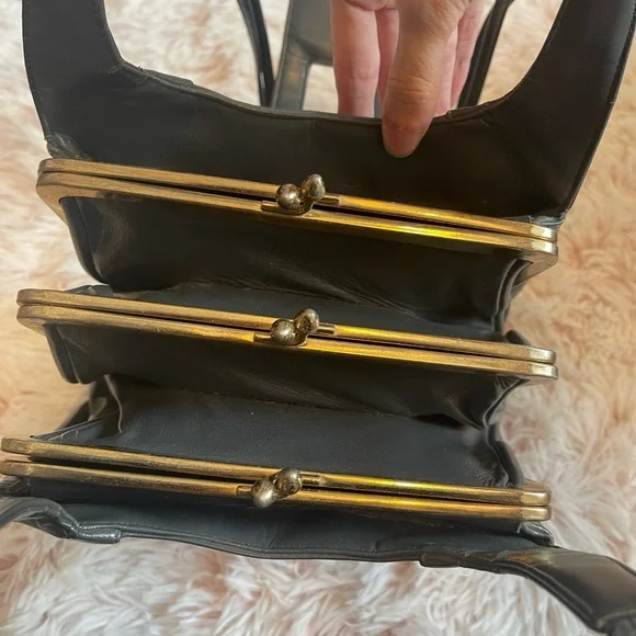 Dark gray Leather purse - Picture 3 of 12